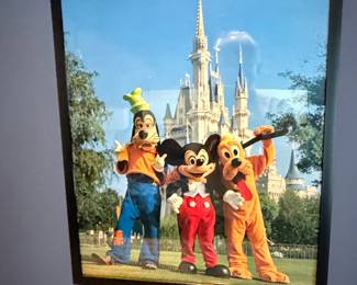Disney Parks Character Photograph with Mickey, Minnie, Goofy, and Pluto at Cinderella Castle