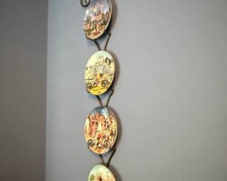 Disney Collector Plate Vertical Wall Display Set