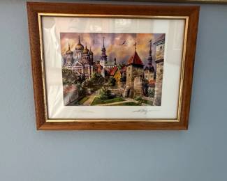 Tallinn Alexander Nevsky Cathedral Watercolor Print by L. Sage