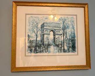 Roland Paris Arc de Triomphe Watercolor Print