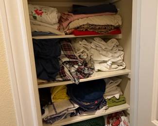 Assorted Vintage and Modern Household Linens