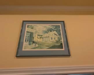 New Orleans French Quarter French Quarter Patio Lithograph by Eugene E. Loving