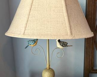 Vintage Bird and Branch Table Lamp