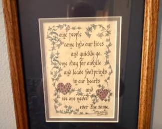 Creative Calligraphy Some people come into our lives... Framed Art