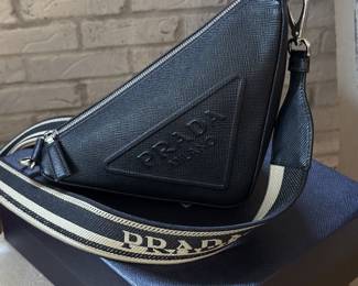 Unisex Prada Triangle Bag Black $1.6K
