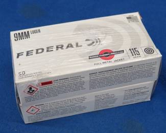Lot 451. 2 boxes of 50 each Federal 9MM Luger rounds