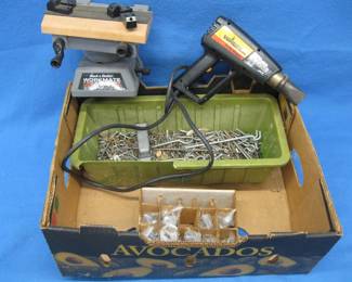 Lot 227. Black & Decker Workmate Hobby Crafter, heat gun, and more