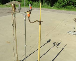 Lot 328. Three old floor lamps