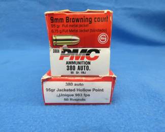 Lot 92. 150 various manufacturers 380 auto rounds