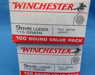Lot 93. 200 Winchester 9mm rounds