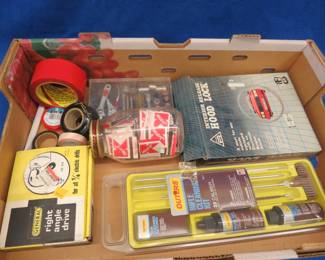 Lot 403. A small tool kit, matchbooks, and more