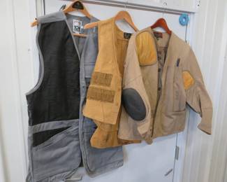 Lot 361. Three shooting/hunting vests. Sizes as shown in the photos