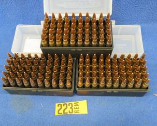 Lot 497. 3 boxes of 50 each .223 Rem ammo