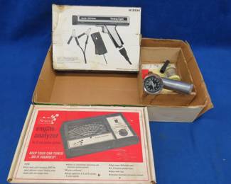 Lot 416. Sears Engine Analyzer, timing light, and more