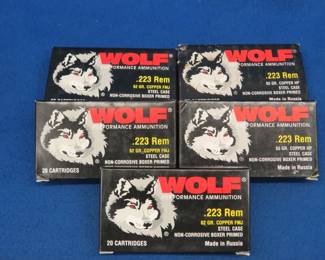Lot 283. 100 Wolf 223 Rem rounds