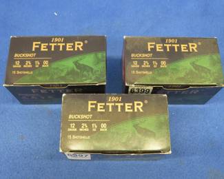 Lot 286. 30 Fetter 12-gauge, 00-Buckshot rounds