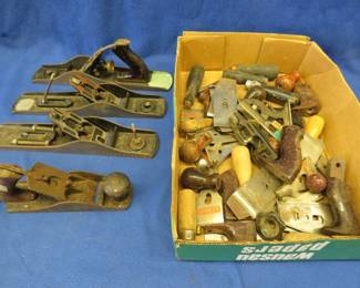 Lot 136. Six old planes and plane parts. Please see all the photos