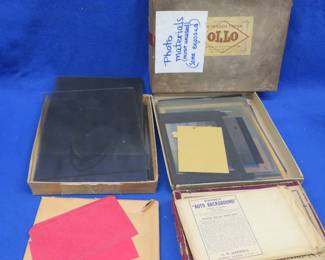 Lot 122. Old glass photo plates