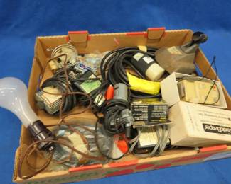 Lot 297. Old parts and pieces, coax splitter, and more
