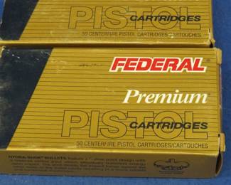 Lot 453. 2 boxes of 50 each Federal 9MM Luger (+P+) rounds