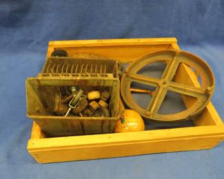 Lot 82. Sieve, old tools, and more