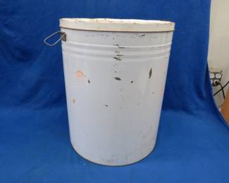 Lot 302. Large metal tin with dimensions shown in photos