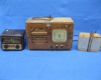 Lot 299. Delco radio, Turner UHF converter, and a speaker. All untested.