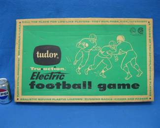 Lot 279. 1960s era Tudor Model 500 electric football game in good working condition. Includes original box.