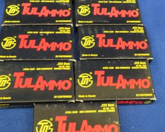 Lot 473. 9 boxes of 20 each TulAmmo .233 Rem rounds