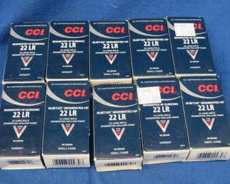 Lot 483. 10 boxes of 50 each CCI 22LR rounds