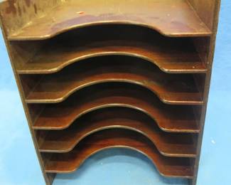 Lot 44. Wooden file shelf