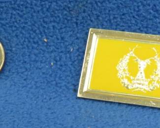Lot 250. Franklin Mint's sterling silver The Gordon Highlanders United Kingdom ingot from "The World's Greatest Regiments" weighing 23.20 grams.. All 50 emblems and the wooden display case will be sold separately in this auction