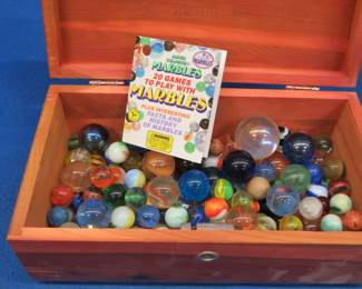 Lot 376. Lane cedar jewelry box with marbles