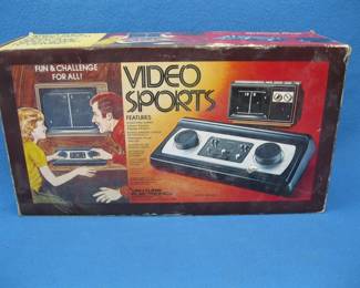 Lot 468. 1976 Video Sports game console. Stock No. VS-1. Includes original box. Untested.