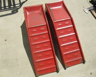 Lot 427. Pair of metal car ramps