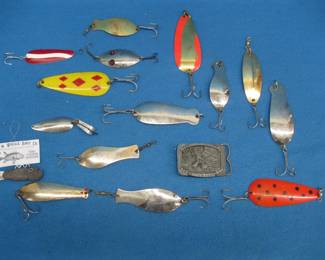 Lot 217. Fishing spoons including a Five of Diamonds