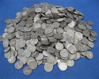 Lot 441. 1000 1943 Lincoln war-time steel wheat pennies