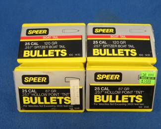 Lot 391. Approx 400 Speer 25 Cal bullets