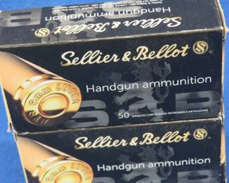 Lot 454. 2 boxes of 50 each Sellier & Bellot 9MM Luger rounds