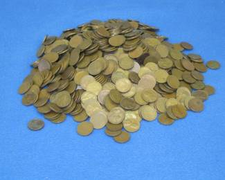 Lot 446. 1000 Lincoln wheat pennies