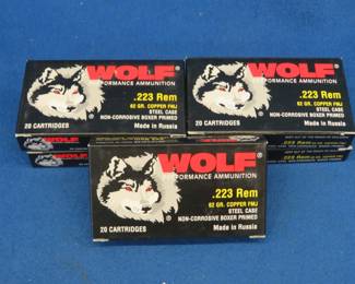 Lot 288. 100 Wolf .223 Rem rounds