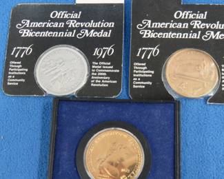 Lot 160. Three Bicentennial medallions