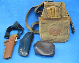 Lot 460. Browning trapshooters pouch and two holsters