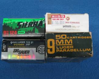 Lot 97. 110 mixed 9mm rounds