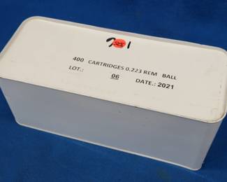 Lot 280. 400 .223 rounds in a sealed "Spam" can