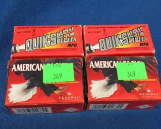 Lot 470. 100 Quik-Shok and 100 American Eagle .22LR rounds