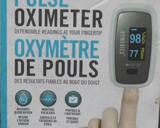 Lot 237. Homedics Pulse Oximeter. Measures oxygen level in the blood and heart rate.
