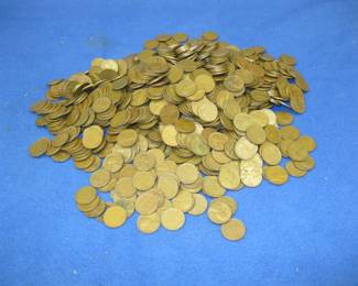 Lot 443. 1000 Lincoln wheat pennies
