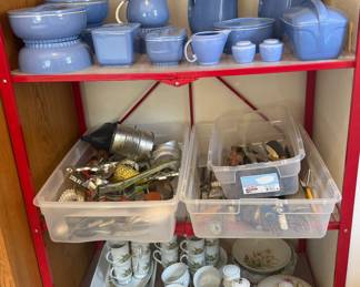 HALL CHINA BLUE REFRIGERATOR WARE