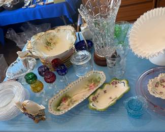 RS PRUSSIA AND MORE ANTIQUE GLASSWARE